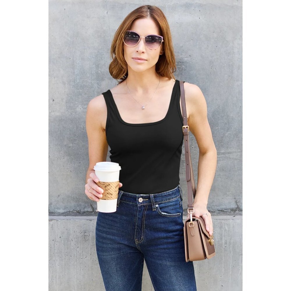 Basic Bae Full Size Square Neck Wide Strap Tank - image 5